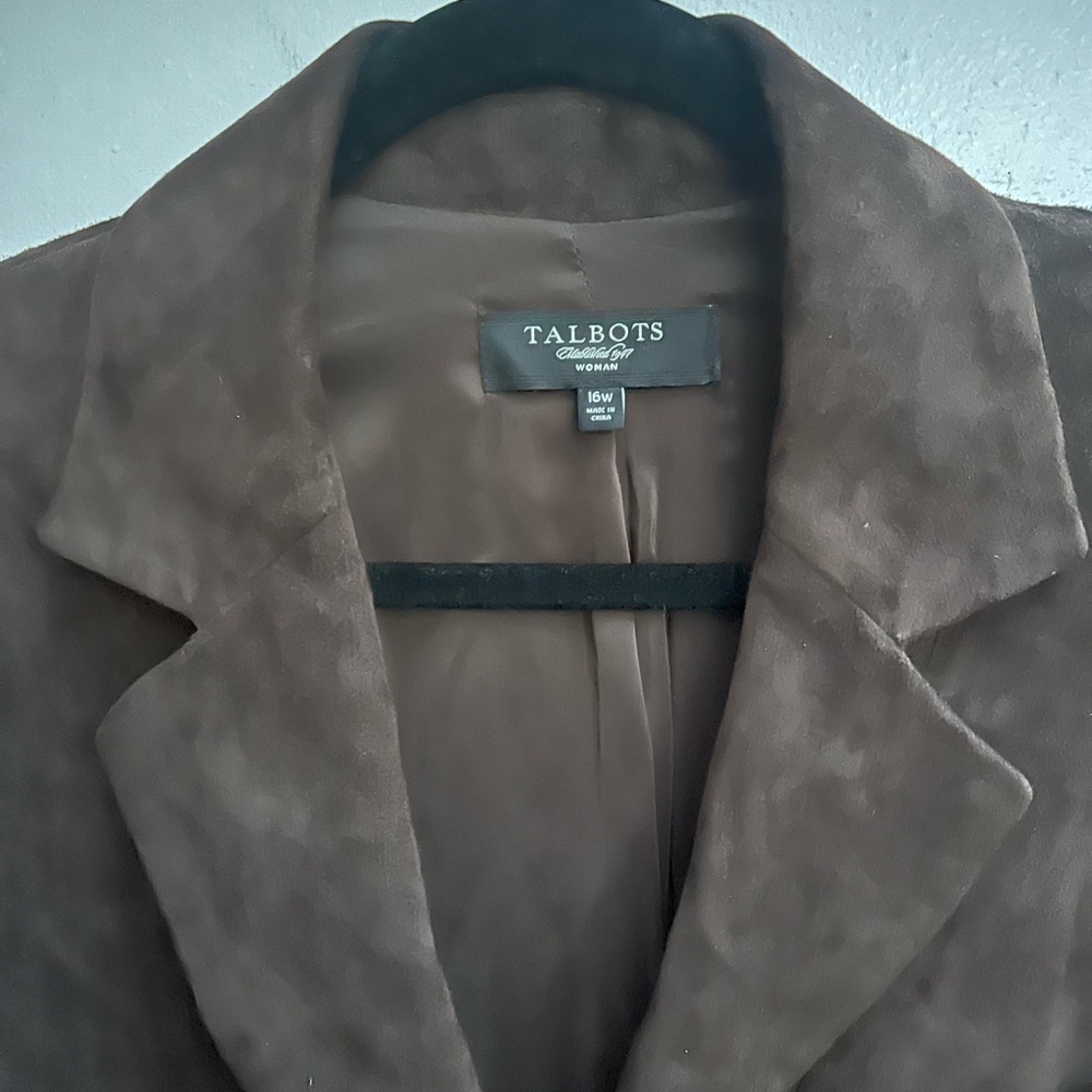 Talbots Brown Leather Jacket Classic Style - Picture 3 of 3